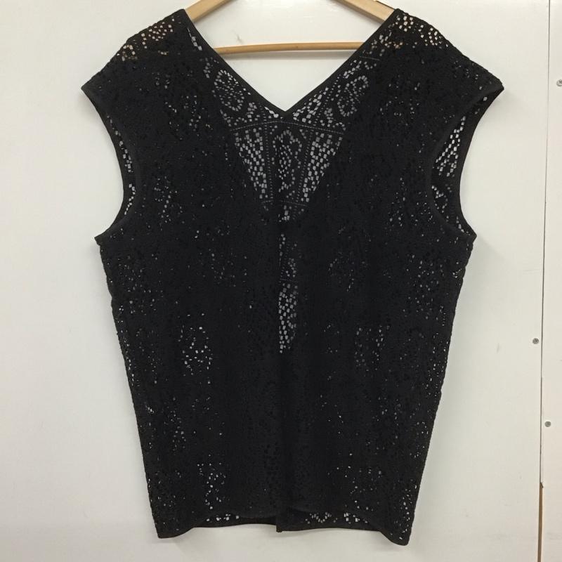 ニコアンド niko and... ベスト ベスト 無地 黒 / ブラック /  レディース USED 古着 中古 10139943