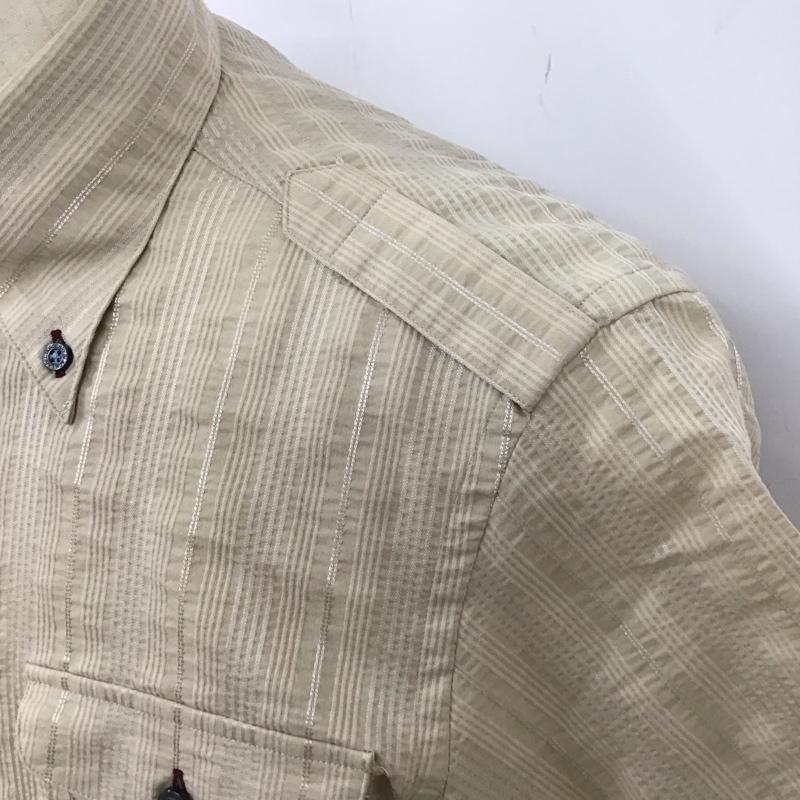 バーバリーブラックレーベル BURBERRY BLACK LABEL シャツ、ブラウス 半袖 BMW22-214-42 ワークシャツ 2 ワンポイント ベージュ / ベージュ /  メンズ USED 古着 中古 10113079