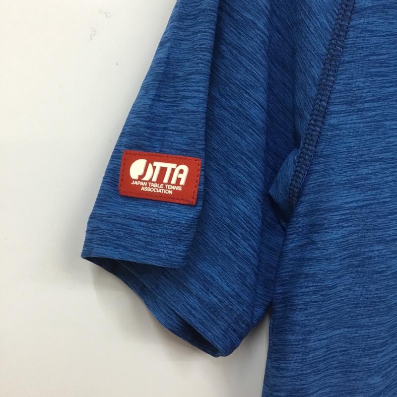 アンドロ andro Tシャツ 半袖 Melage T-shiet Alpha 卓球ウェア スポーツウェア タグ付き XS ロゴ、文字 青 / ブルー /  メンズ USED 古着 中古 10135656