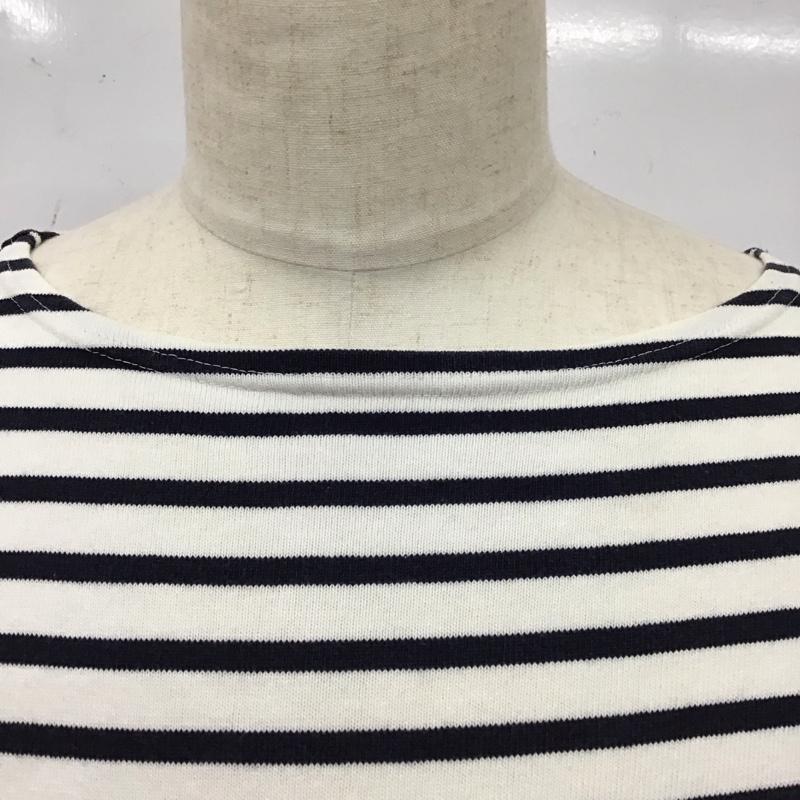 アデイインザライフ ユナイテッドアローズ A day in the life UNITED ARROWS カットソー 長袖 6212-699-0512 ボートネック M ボーダー柄 白 / ホワイト / X 紺 / ネイビー /  メンズ USED 古着 中古 10116816