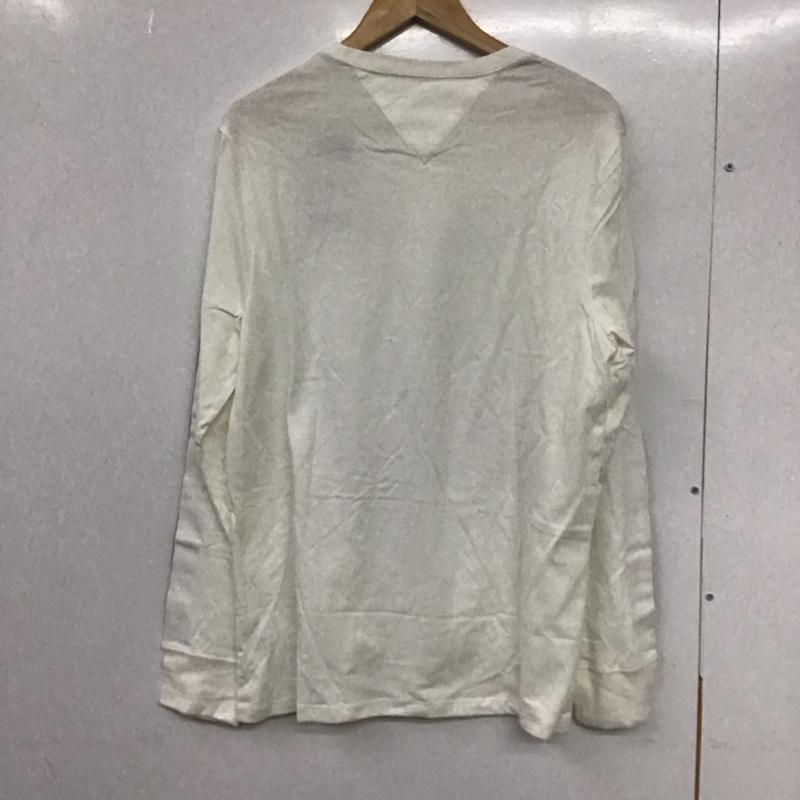 トミーヒルフィガー TOMMY HILFIGER カットソー 長袖 長袖カットソー プリントカットソー クルーネック S ロゴ、文字 白 / ホワイト /  メンズ USED 古着 中古 10132568
