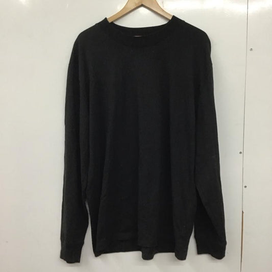 エッセンシャルズ ESSENTIALS Tシャツ 長袖 バックロゴ ロンT クルーネック L ロゴ、文字 黒 / ブラック /  レディース USED 古着 中古 10139614