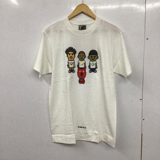ベイプ BAPE Tシャツ 半袖 半袖カットソー プリントTシャツ クルーネックカットソー nerd M プリント 白 / ホワイト /  メンズ USED 古着 中古 10137722