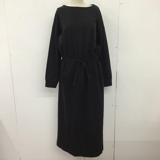 グリーンレーベルリラクシング green label relaxing ワンピース ロングスカート 3626-262-2720 長袖ロングワンピース フレアワンピース 切り替えワンピース 無地 黒 / ブラック /  レディース USED 古着 中古 10123842