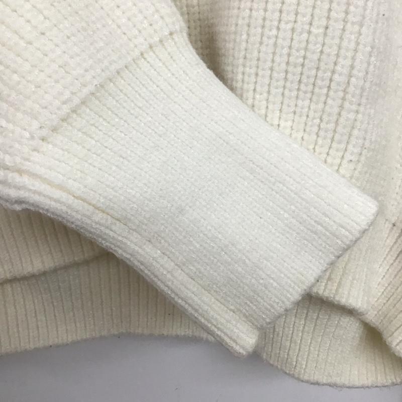 ザラ ZARA ニット、セーター 長袖 M 無地 白 / ホワイト /  レディース USED 古着 中古 10138154