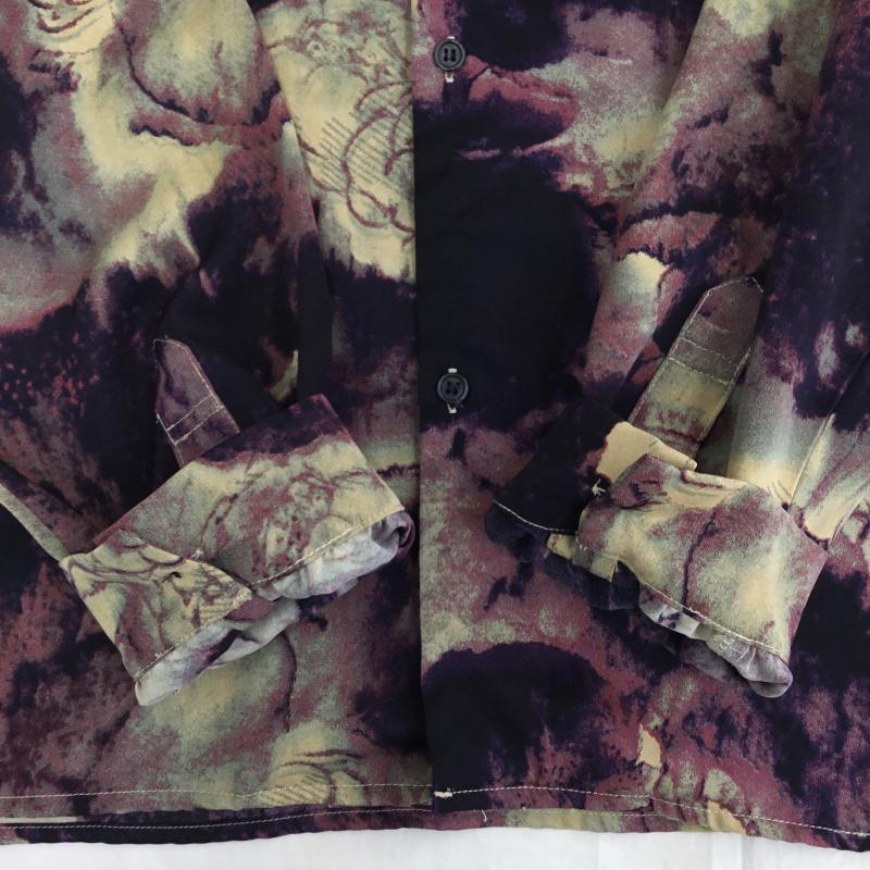 グラム glamb シャツ、ブラウス 長袖 GB0224/SH09 glamb グラム Abstract Galaxy Shirt アブストラクトギャラクシーシャツ M 総柄 紫 / パープル / X ベージュ / ベージュ /  メンズ USED 古着 中古 10140929
