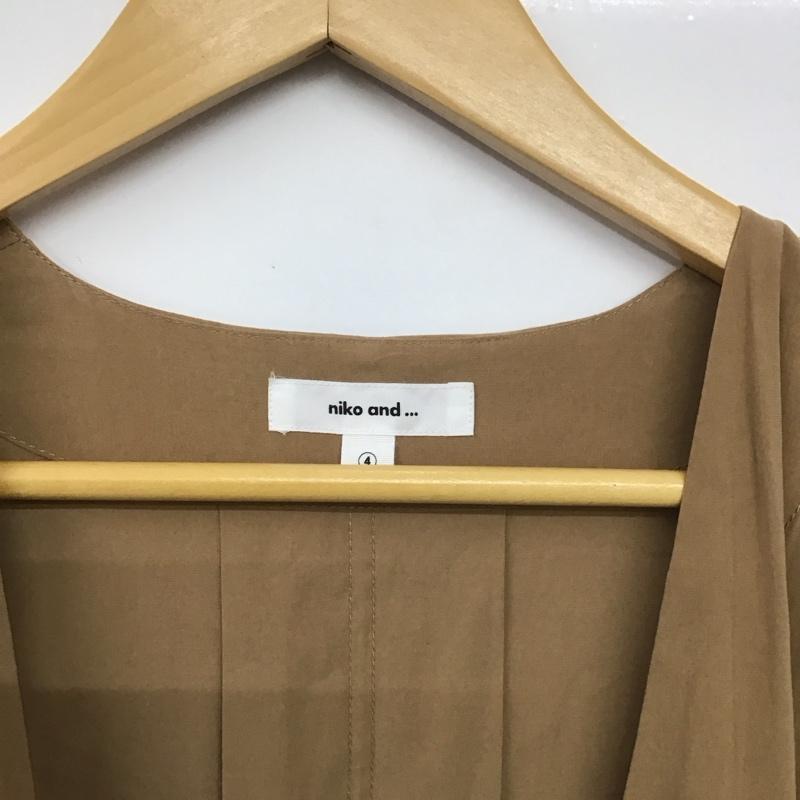 ニコアンド niko and... カーディガン 長袖 長袖カーディガン 前ボタン シャツカーディガン 4 無地 ベージュ / ベージュ /  レディース USED 古着 中古 10146672