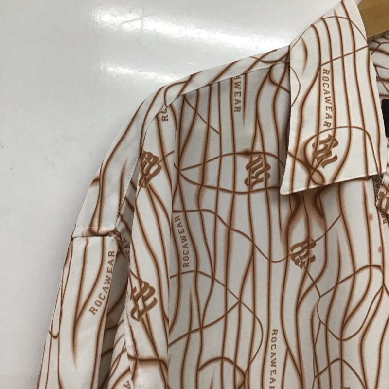 ロカウェア ROCAWEAR シャツ、ブラウス 半袖 半袖シャツ プリントシャツ ポケットシャツ XL プリント 白 / ホワイト /  メンズ USED 古着 中古 10148287