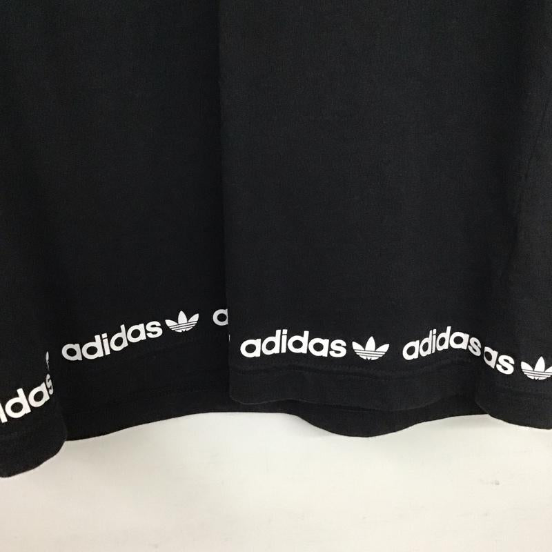 アディダス adidas Tシャツ 半袖 半袖カットソー プリントTシャツ クルーネックカットソー ロゴ、文字 黒 / ブラック /  メンズ USED 古着 中古 10133716