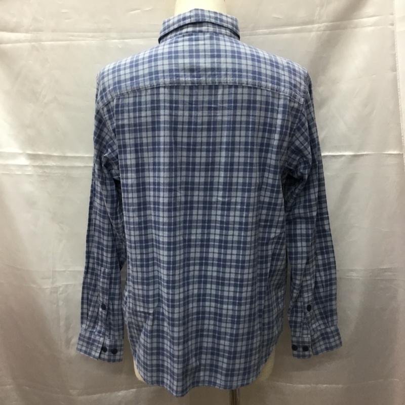 コロンビア Columbia シャツ、ブラウス 長袖 長袖 M チェック 青 / ブルー /  メンズ USED 古着 中古 10108457