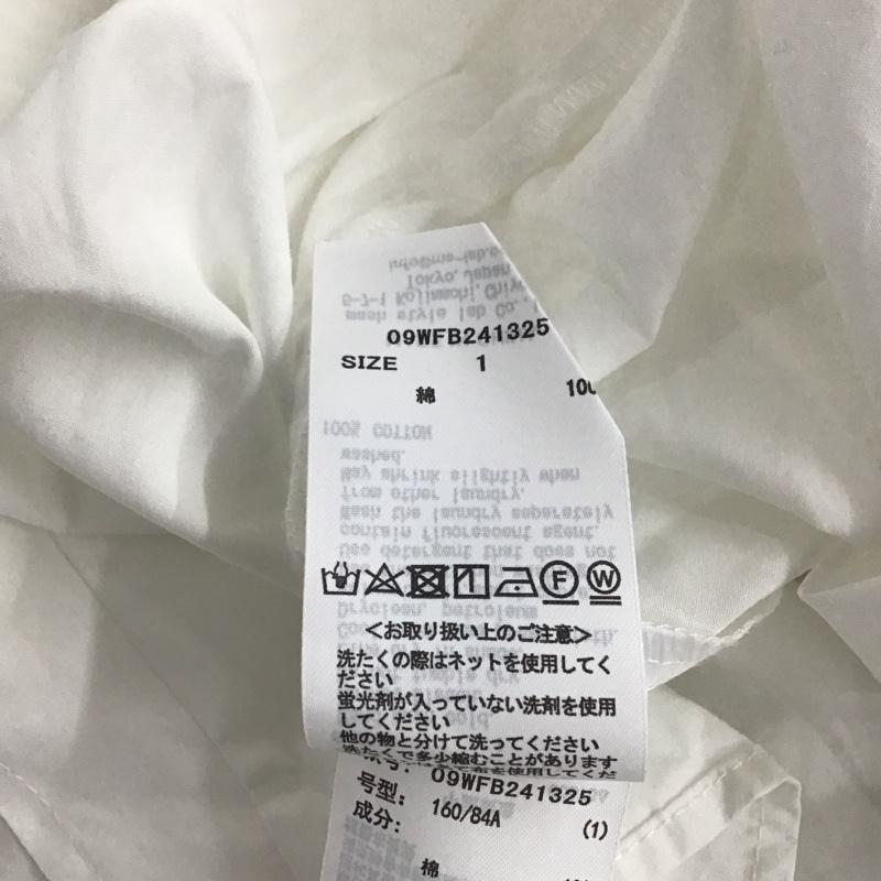 ミラオーウェン Mila Owen シャツ、ブラウス 長袖 長袖シャツ 無地シャツ カラーシャツ ボタンダウンシャツ 1 無地 白 / ホワイト /  レディース USED 古着 中古 10142698