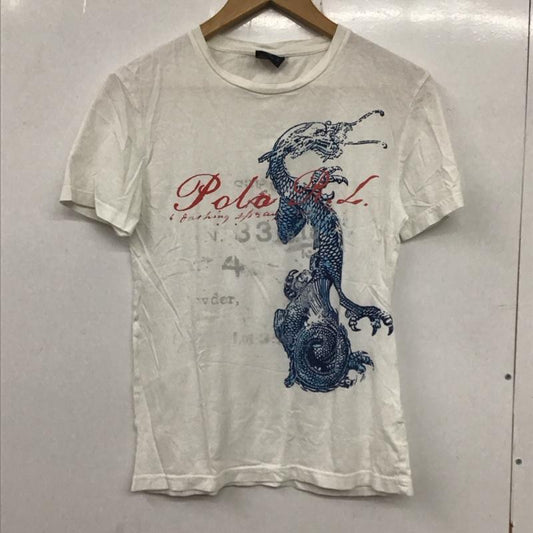 ポロバイラルフローレン Polo by RALPH LAUREN Tシャツ 半袖 半袖カットソー プリントTシャツ クルーネックカットソー S プリント 白 / ホワイト /  レディース USED 古着 中古 10136120