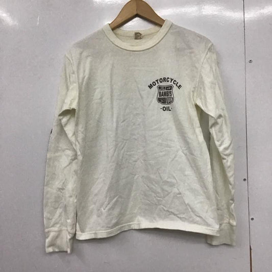 フラットヘッド FLATHEAD カットソー 長袖 長袖カットソー 無地カットソー クルーネック 38 ロゴ、文字 アイボリー / アイボリー /  メンズ USED 古着 中古 10148012