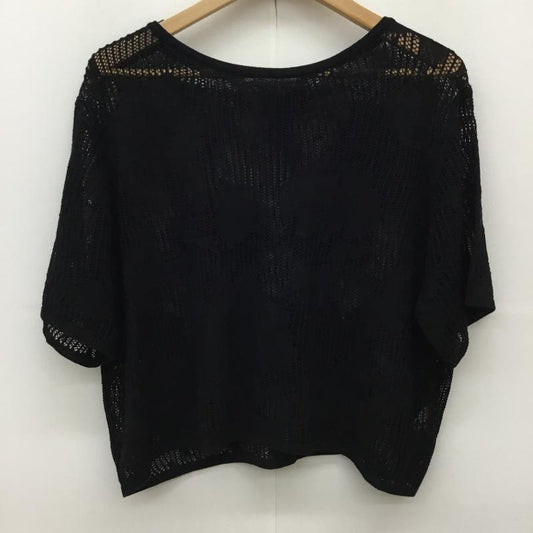 ショコラ フィネ ローブ chocol raffine robe カットソー 半袖 6A46L2C0500 FREE 無地 黒 / ブラック /  レディース USED 古着 中古 10144388