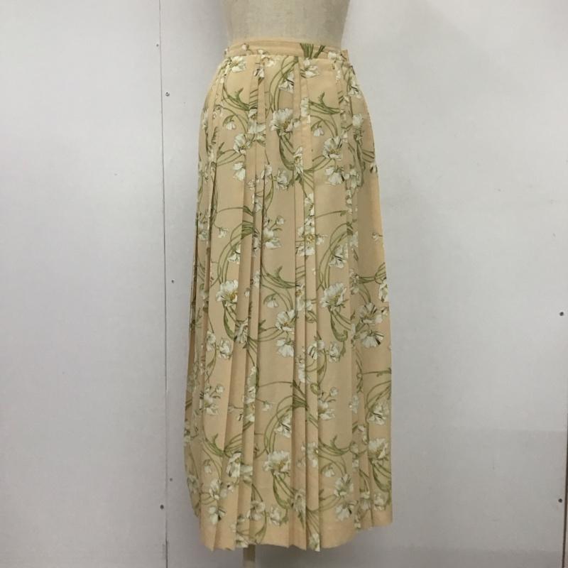 インゲボルグ INGEBORG スカート ロングスカート P0207FS08 プリーツスカート S 花柄 ベージュ / ベージュ /  レディース USED 古着 中古 10108601