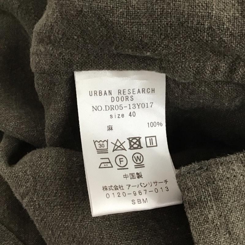 アーバンリサーチドアーズ URBAN RESEARCH DOORS カットソー 半袖 ノースリーブカットソー Vネックカットソー 40 無地 カーキ / カーキ /  メンズ USED 古着 中古 10132689