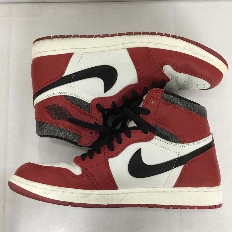 ナイキ NIKE スニーカー スニーカー DZ5485 612 AIR JORDAN 1 RETRO HIGH OG 28.5cm 箱有 28.5cm ロゴ、文字 白 / ホワイト / X 黒 / ブラック / X 赤 / レッド /  メンズ USED 古着 中古 10141541