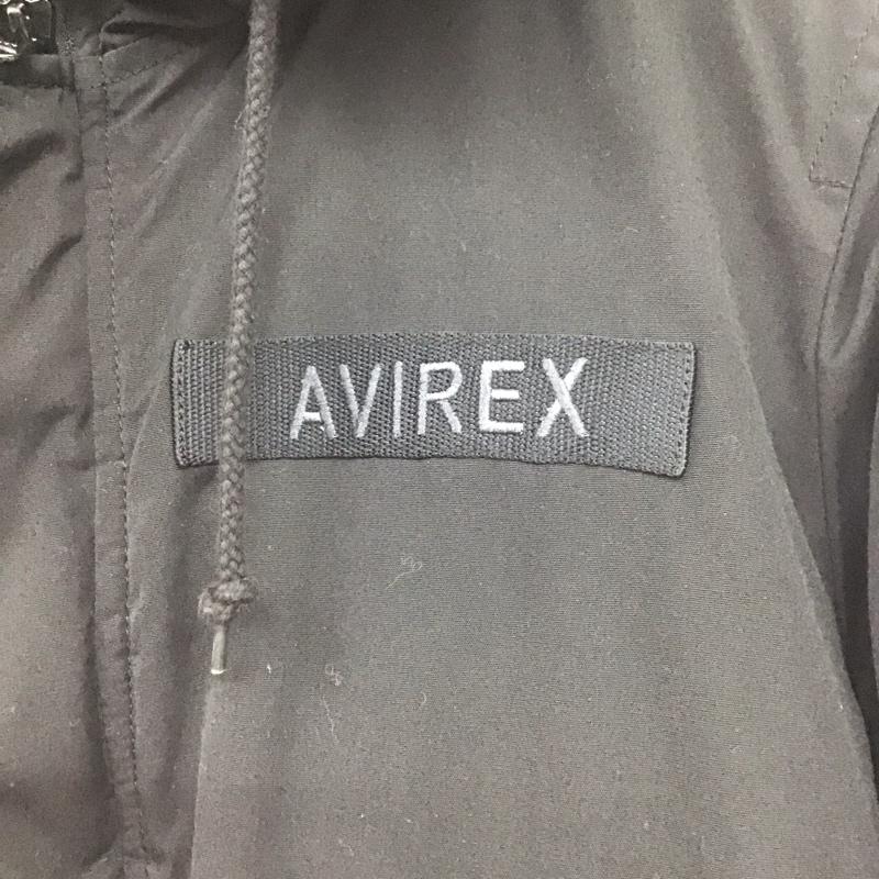 アヴィレックス AVIREX U.S.A. ジャケット、上着 ジャンパー、ブルゾン ジップアップジャケット パーカージャケット アウター L ロゴ、文字 黒 / ブラック /  メンズ USED 古着 中古 10149139
