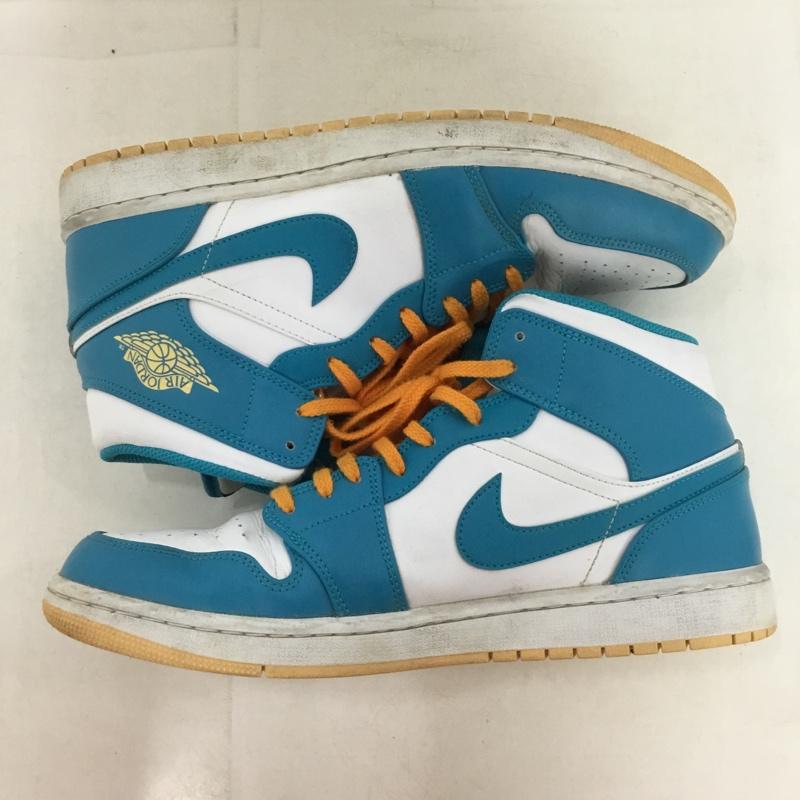 ナイキ NIKE スニーカー スニーカー DQ8426-400 AIR JORDAN 1 MID 28.5cm 28.5cm ロゴ、文字 白 / ホワイト / X 水色 / ライトブルー /  メンズ USED 古着 中古 10150420