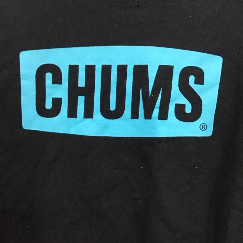 チャムス CHUMS トレーナー 長袖 長袖トレーナー スウェット クルーネック プルオーバー XL ロゴ、文字 黒 / ブラック /  メンズ USED 古着 中古 10142962