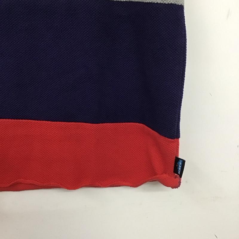 カブー KAVU Tシャツ 半袖 半袖カットソー プリントTシャツ ボーダー M ボーダー柄 灰 / グレー / X 赤 / レッド / X 紫 / パープル /  メンズ USED 古着 中古 10138901