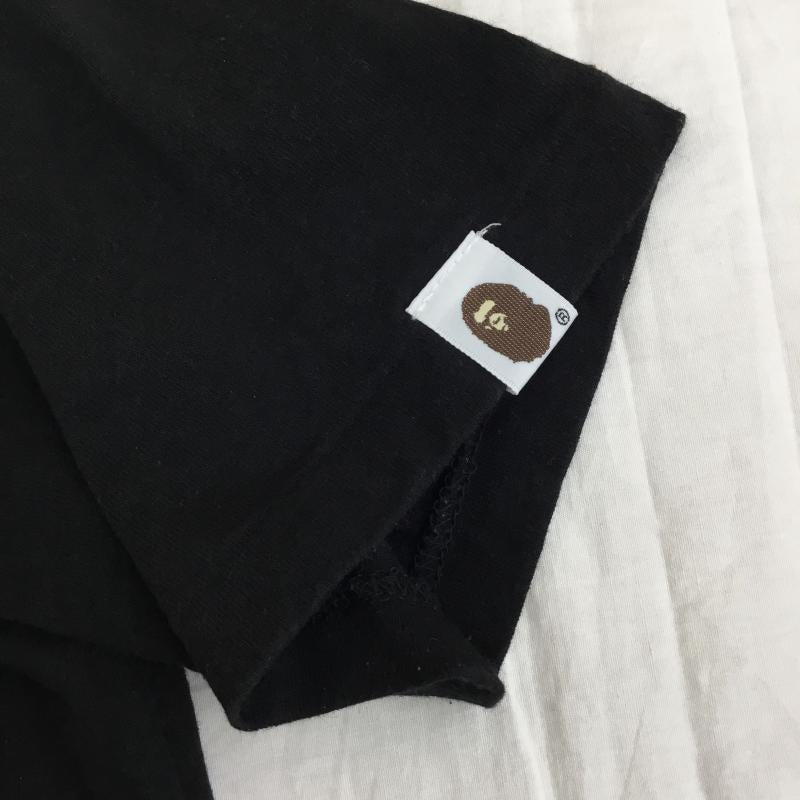 アベイシングエイプ A BATHING APE Tシャツ 半袖 COLLEGE MILO TEE XS プリント 黒 / ブラック /  レディース USED 古着 中古 10141841