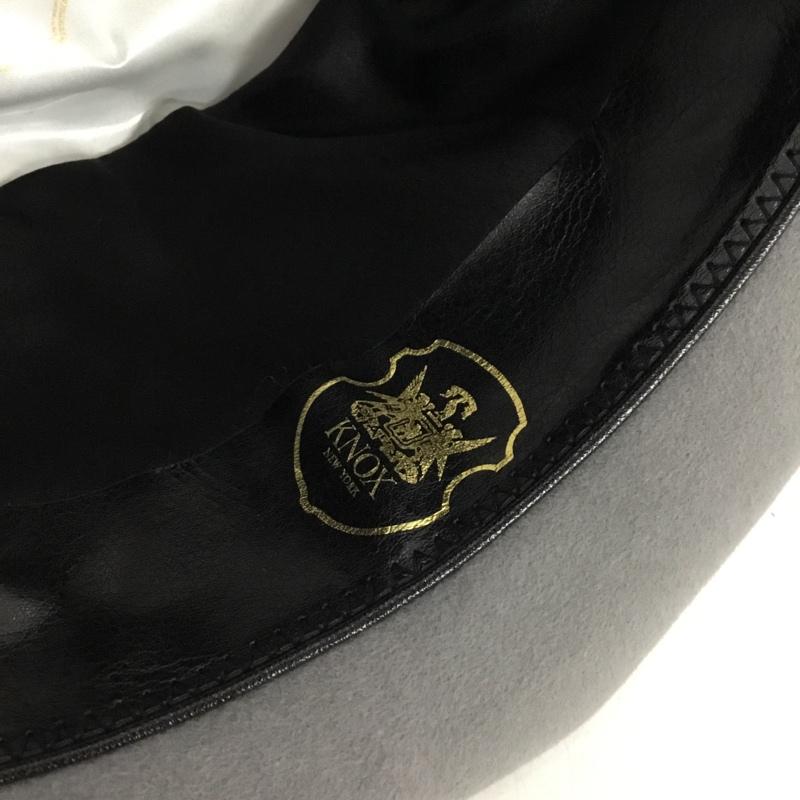 ノックス KNOX 帽子 ハット 990502 ラビットファーフェルト 中折れハット 無地 灰 / グレー /  メンズ USED 古着 中古 10143667