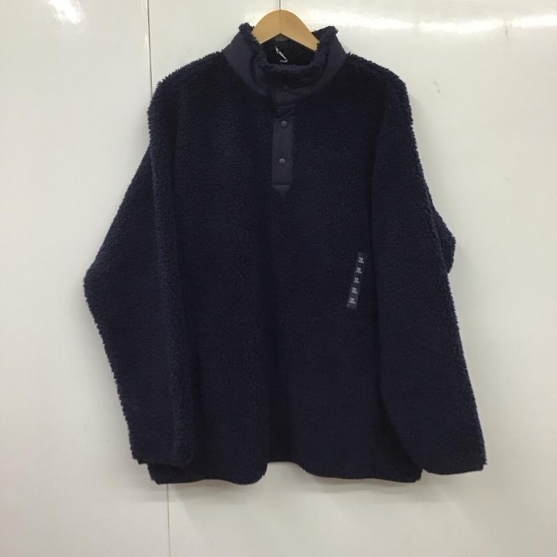 ユニクロ UNIQLO ジャケット、上着 ジャケット、ブレザー 341-443221 フリースオーバーサイズプルオーバー XL 無地 紺 / ネイビー /  メンズ USED 古着 中古 10134916