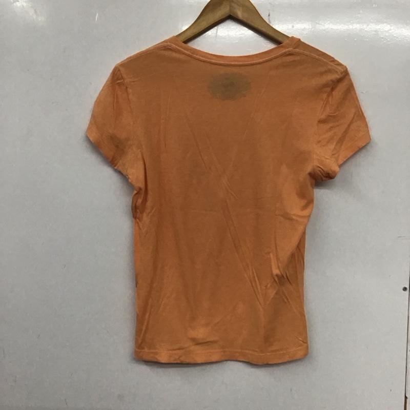 ポロジーンズ Polo Jeans Co. Tシャツ 半袖 RALPH LAUREN ナンバープリント L ロゴ、文字 橙 / オレンジ /  レディース USED 古着 中古 10133554