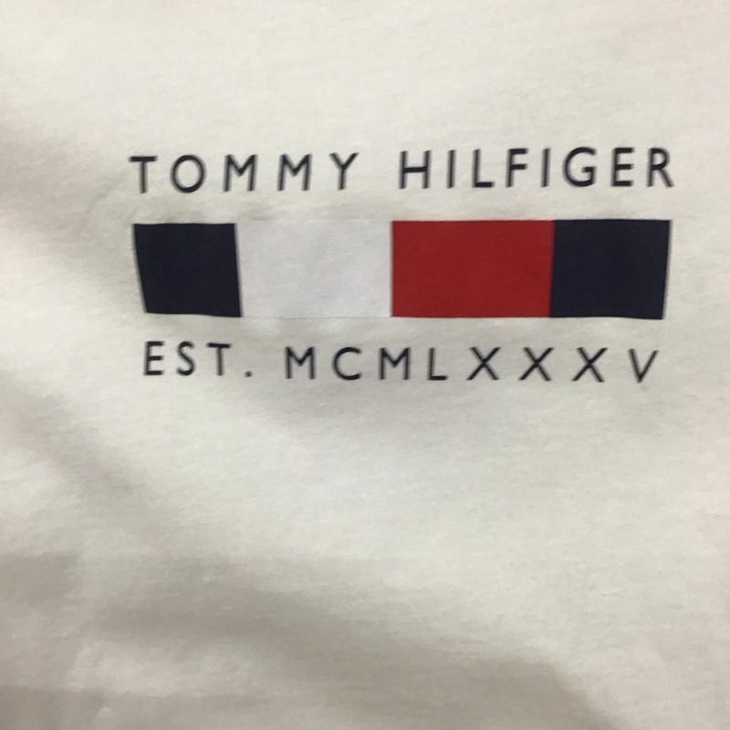 トミーヒルフィガー TOMMY HILFIGER Tシャツ 半袖 半袖カットソー プリントTシャツ クルーネックカットソー S プリント 白 / ホワイト /  メンズ USED 古着 中古 10135875