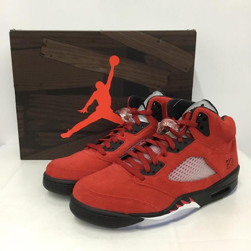 ナイキ NIKE スニーカー スニーカー DD0587 600 AIR JORDAN 5 RETRO 28.5cm 箱有 28.5cm ワンポイント 赤 / レッド / X 黒 / ブラック / X 透明 / クリア /  メンズ USED 古着 中古 10131578