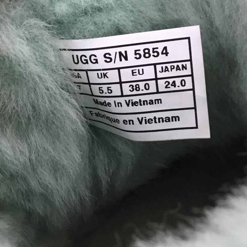 アグ UGG ブーツ ショートブーツ 5854 クラシックミニ ムートン 24cm 24.0cm ロゴ、文字 薄緑 / ライトグリーン /  レディース USED 古着 中古 10144423