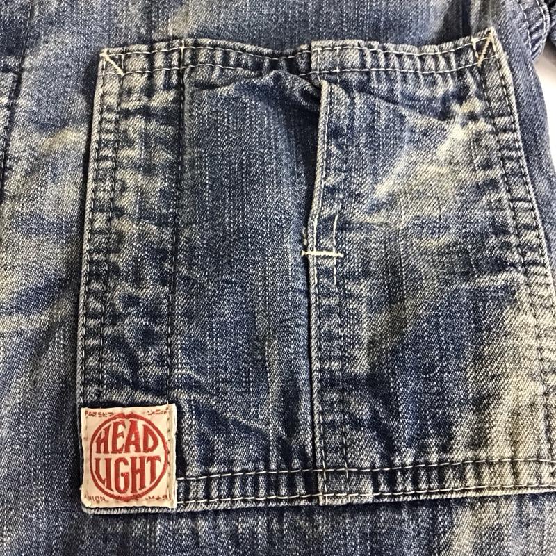 ヘッドライト HEADLIGHT ジャケット、上着 ジャケット、ブレザー デニムジャケット カラージャケット 長袖ジャケット ブルゾン Gジャン ロゴ、文字 インディゴ / インディゴ /  メンズ USED 古着 中古 10118286