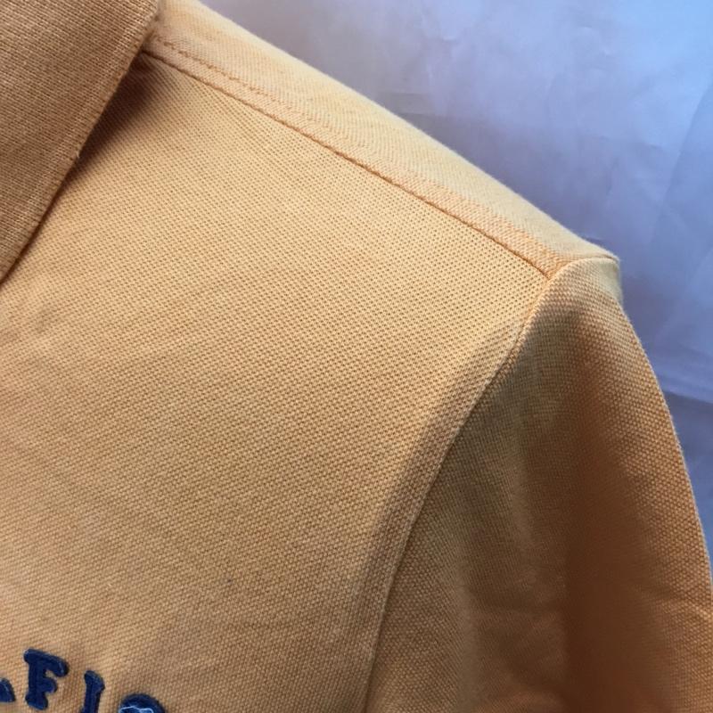 トミーヒルフィガー TOMMY HILFIGER ポロシャツ 半袖 S ロゴ、文字 橙 / オレンジ /  メンズ USED 古着 中古 10112873