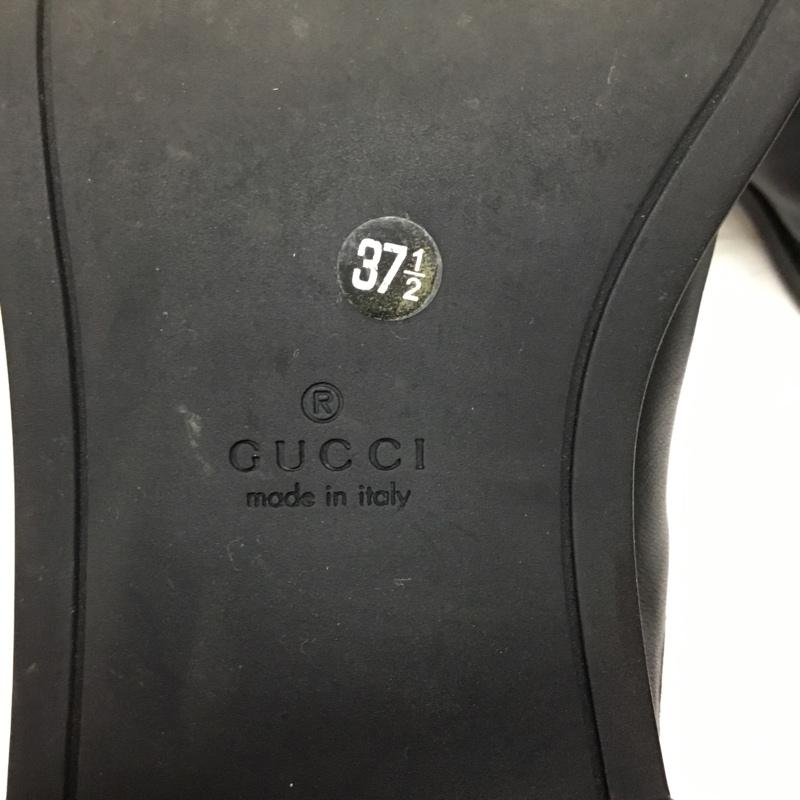 グッチ GUCCI ブーツ ショートブーツ 494517 マイクログッチシマ 37.5 箱有  黒 / ブラック /  レディース USED 古着 中古 10117008