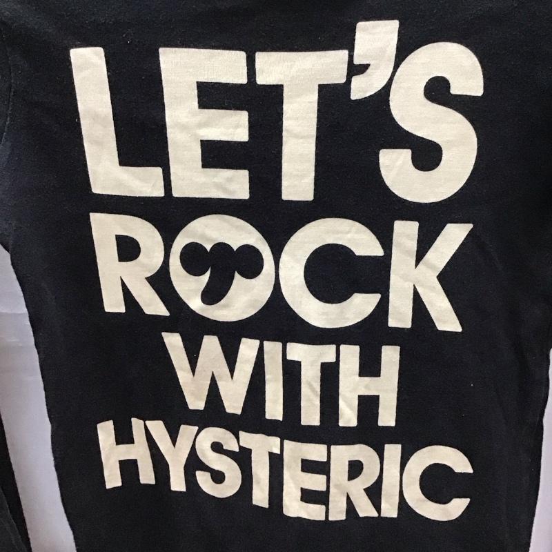 ヒステリックグラマー HYSTERIC GLAMOUR Tシャツ 長袖 140cm キッズ ロンT MINI 140cm ロゴ、文字 黒 / ブラック /  ガールズ USED 古着 中古 10116913