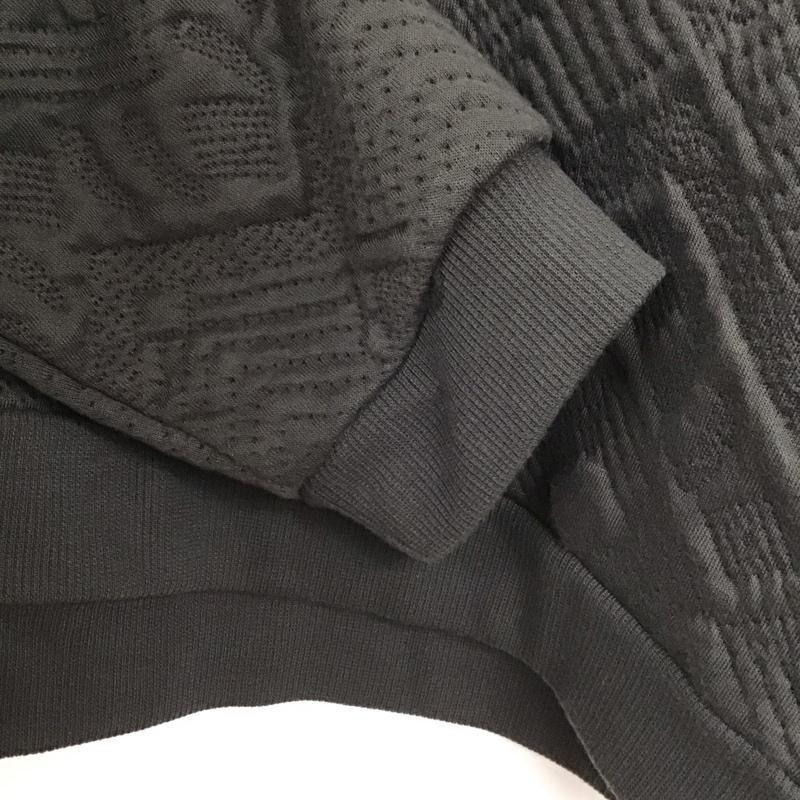 ザラ ZARA トレーナー 長袖 長袖トレーナー スウェット クルーネック プルオーバー L 総柄 黒 / ブラック /  レディース USED 古着 中古 10138838