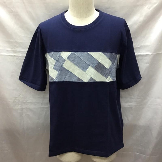 ジュンレッド JUNRed Tシャツ 半袖 半袖カットソー プリントTシャツ クルーネックカットソー M プリント インディゴ / インディゴ /  メンズ USED 古着 中古 10116136