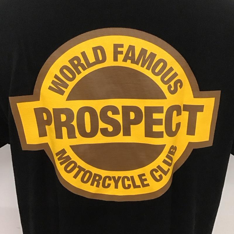 プロスペクト PROSPECT Tシャツ 半袖 半袖カットソー プリントTシャツ クルーネックカットソー L ロゴ、文字 黒 / ブラック /  メンズ USED 古着 中古 10126605