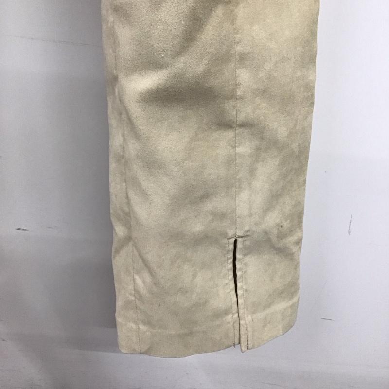 ローリーズファーム LOWRYS FARM パンツ スラックス LF521007MC フロントスリット フレアパンツ L 無地 ベージュ / ベージュ /  レディース USED 古着 中古 10108164