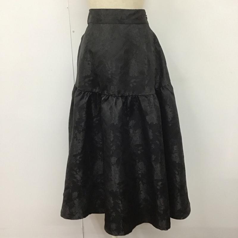 ランダ RANDA スカート ロングスカート BS01769L4 フラワージャガードスカート 0 花柄 黒 / ブラック /  レディース USED 古着 中古 10106973