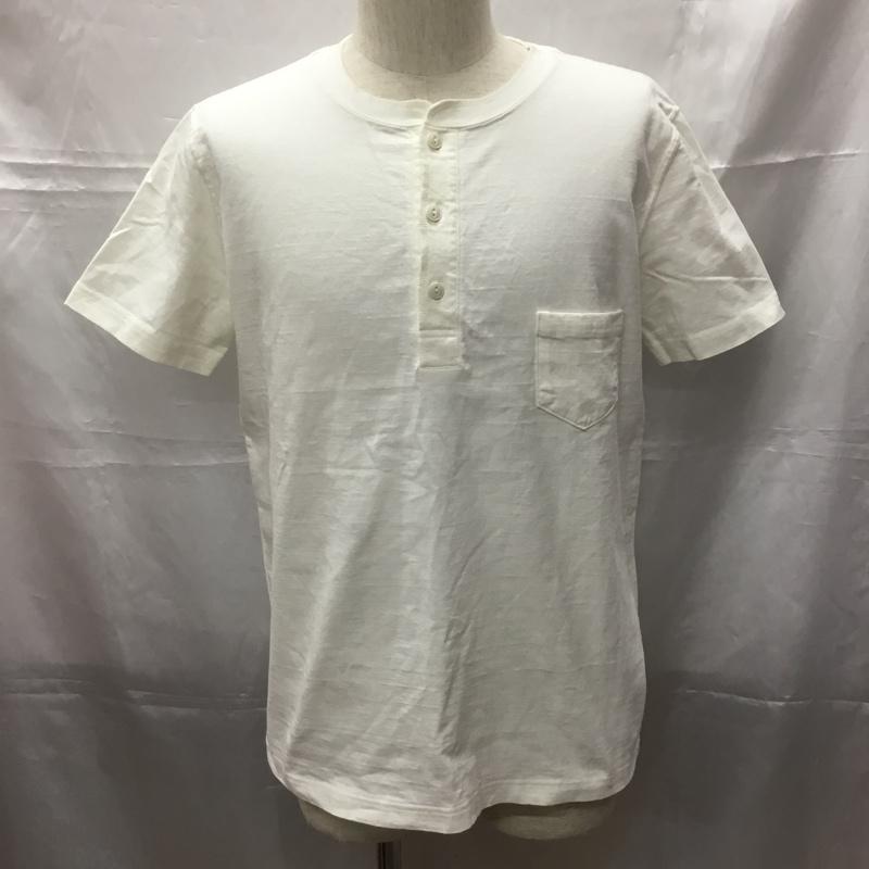 レミ レリーフ REMI RELIEF Tシャツ 半袖 ヘンリーネック L 無地 白 / ホワイト /  メンズ USED 古着 中古 10108866