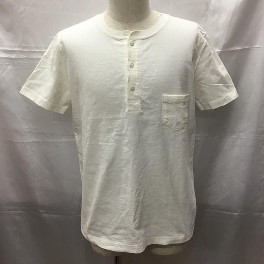 レミ レリーフ REMI RELIEF Tシャツ 半袖 ヘンリーネック L 無地 白 / ホワイト /  メンズ USED 古着 中古 10108866