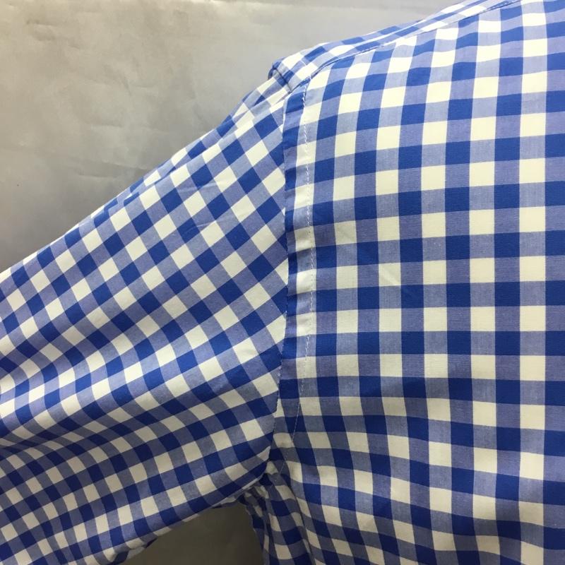 バーニーズ ニューヨーク BARNEYS NEWYORK シャツ、ブラウス 長袖 長袖シャツ カラーシャツ 長袖カットソー チェックシャツ M チェック 白 / ホワイト / X 青 / ブルー /  メンズ USED 古着 中古 10119401