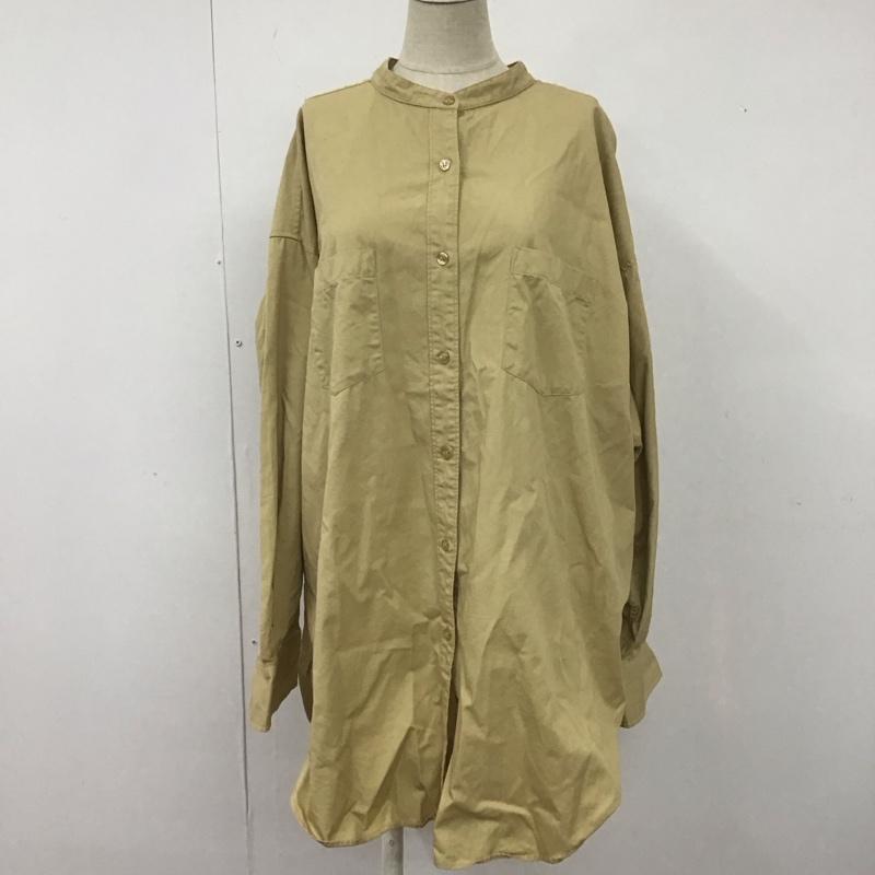 ローリーズファーム LOWRYS FARM ワンピース ひざ丈スカート LF619151AD バンドカラー チュニック FREE 無地 ベージュ / ベージュ /  レディース USED 古着 中古 10108300