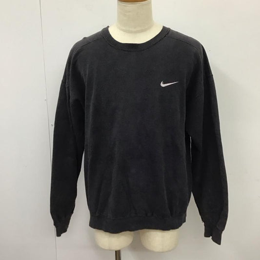 ナイキ NIKE トレーナー 長袖 90年代 スウェット 裏起毛 L ワンポイント 黒 / ブラック /  メンズ USED 古着 中古 10115700