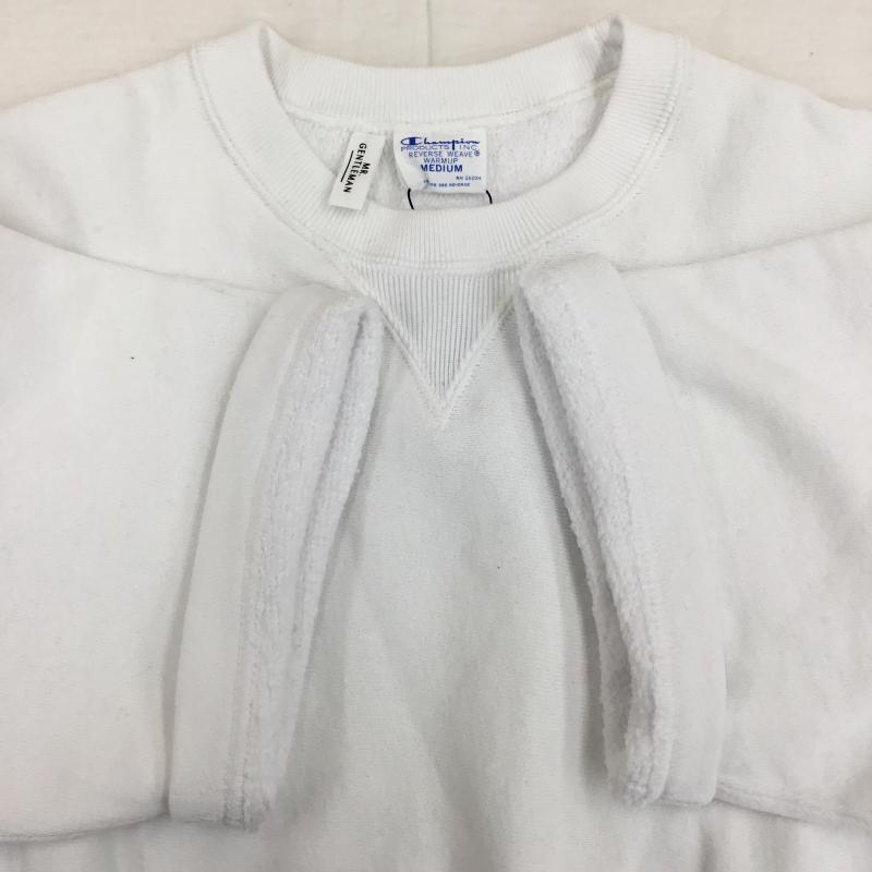 チャンピオン Champion トレーナー 半袖 M 無地 白 / ホワイト /  メンズ USED 古着 中古 10140935
