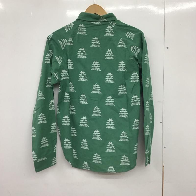 ゴースローキャラバン go slow caravan シャツ、ブラウス 長袖 長袖シャツ プリントシャツ カラーシャツ 1 プリント 緑 / グリーン /  メンズ USED 古着 中古 10147541