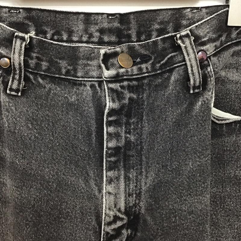 ラングラー Wrangler パンツ デニム、ジーンズ デニムパンツ スリムパンツ カジュアルパンツ 32インチ ダメージ加工 ダークグレー / ダークグレー /  メンズ USED 古着 中古 10148298