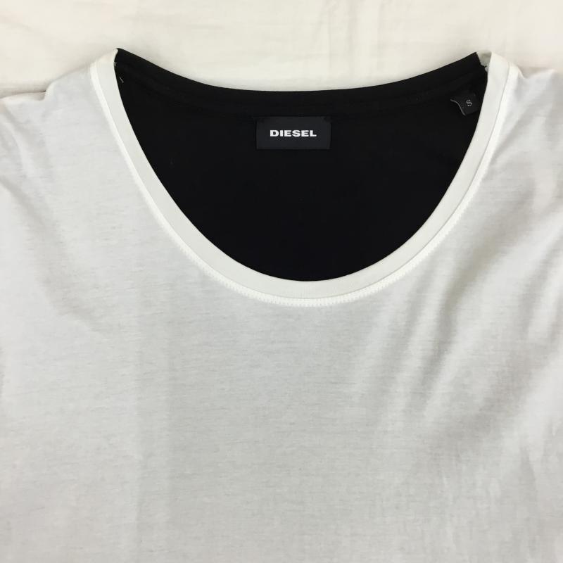 ディーゼル DIESEL Tシャツ 半袖 S プリント X ロゴ、文字 白 / ホワイト / X 青 / ブルー /  レディース USED 古着 中古 10141842